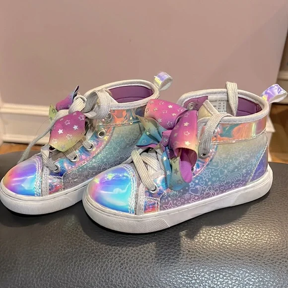 JoJo Siwa Shoes Jojo Siwa Pearlescent High Top Sneakers Size 9 Poshmark